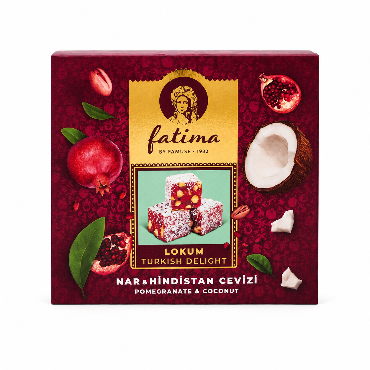 Fatima Büyük Bahar Serisi Narlı Hindistan Cevizli Lokum