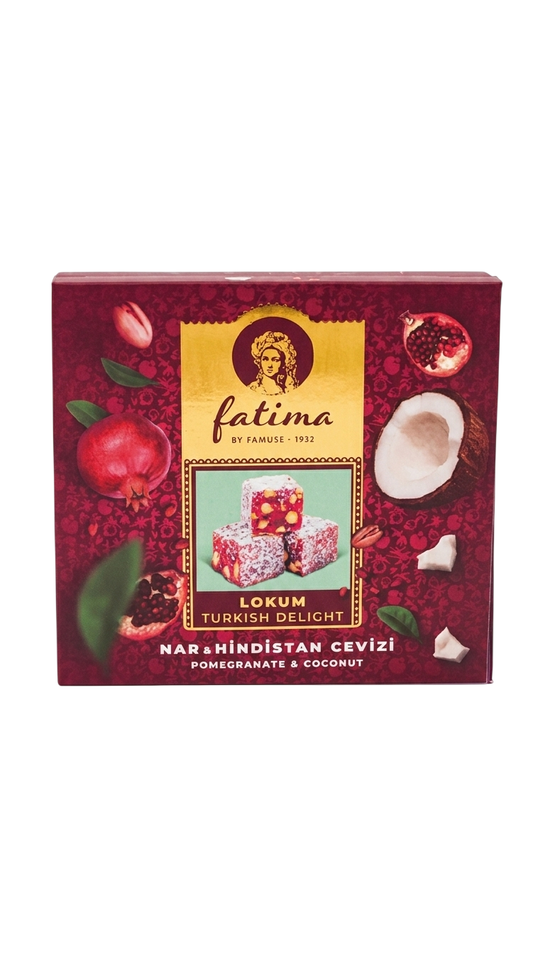 Fatima Büyük Bahar Serisi Narlı Hindistan Cevizli Lokum